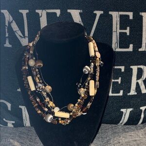 Chicos Multi-Strand Beaded Necklace
